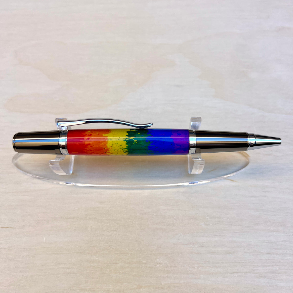 Black Ti & Chrome / Rainbow Splatter Pride Sirocco Twist