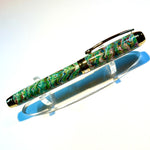 Titanium Gold & Black Titanium / Green, Blue & Copper Mistral / Rollerball Pen - WrYT365