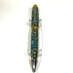Black Ti & Ti Gold / Blue/Green Circuit Board Cigar Twist / Ballpoint Pen - WrYT365