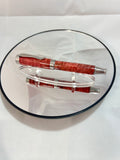 Stainless Steel / Red Mango Wood Desire / Rollerball Pen