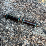 Copper / Desert Ironwood with Turquoise Inlay Cigar Twist / Ballpoint Pen - WrYT365