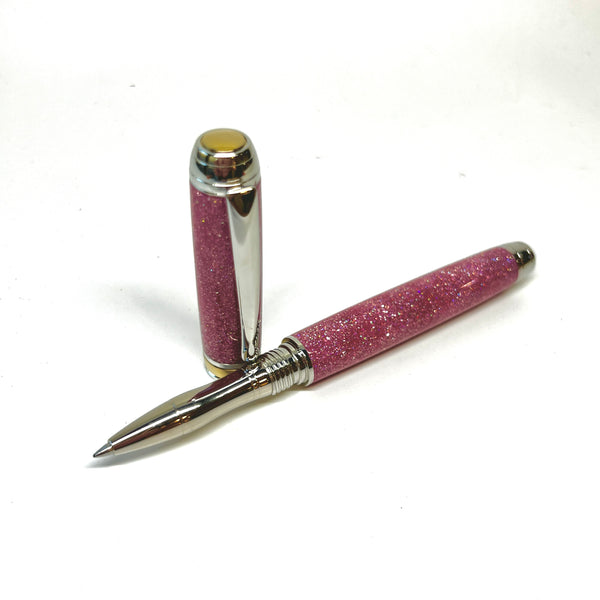 Titanium Gold & Rhodium / Pink Diamond Mistral / Rollerball Pen by