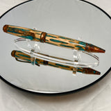 Copper / Cholla with Turquoise Inlay Cigar Twist / Ballpoint Pen