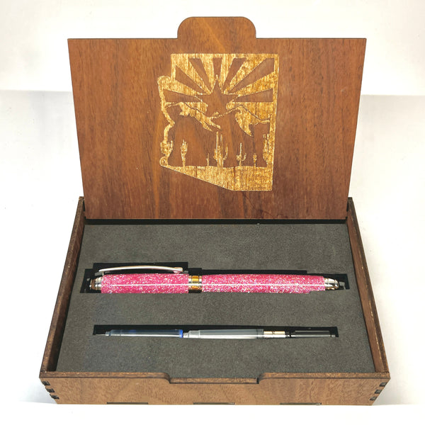 Titanium Gold & Rhodium / Pink Diamond Mistral / Fountain Pen by