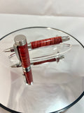 Stainless Steel / Red Mango Wood Desire / Rollerball Pen