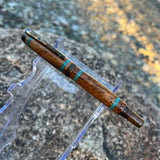 Copper / Mesquite with Turquoise Inlay / Rollerball Pen - WrYT365