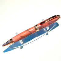 Copper / Pink & Grey Cigar Twist / Ballpoint Pen - WrYT365