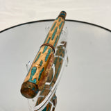 Copper / Cholla Cactus with Turquoise Inlay / Rollerball Pen