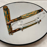 Copper / Cholla Cactus with Turquoise Inlay / Rollerball Pen