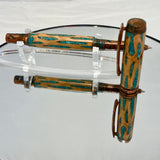 Copper / Cholla Cactus with Turquoise Inlay / Rollerball Pen