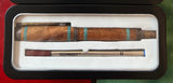 Copper / Mesquite with Turquoise Inlay / Rollerball Pen - WrYT365