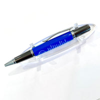 Chrome & Gunmetal / Blue Serenity Prayer AA Sirocco / Ballpoint Pen - WrYT365