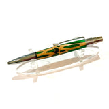 Chrome / Green Cholla Cactus Click / Ballpoint Pen - WrYT365