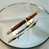 Cocobolo Wood Click Ballpoint Pen, Gold