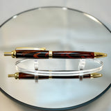 Cocobolo Wood Click Ballpoint Pen, Gold