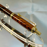 Cocobolo Wood Click Ballpoint Pen, Gold