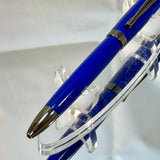 Blue Acrylic Click Ballpoint Pen, Gunmetal