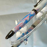 Transgender Pride Acrylic Click Ballpoint Pen, Gunmetal