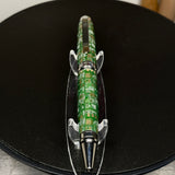 Green Circuit Board Cigar Twist Ballpoint Pen, Black Ti & Rhodium