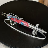 Black, White, Red and Blue Multi-Color Click Ballpoint Pen, Stainless Steel