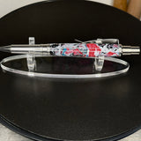 Black, White, Red and Blue Multi-Color Click Ballpoint Pen, Stainless Steel