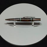 Desert Ironwood & Turquoise Inlay Twist Ballpoint Pen, Gunmetal & Chrome