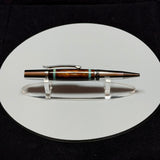 Desert Ironwood & Turquoise Inlay Twist Ballpoint Pen, Gunmetal & Chrome