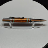 Desert Ironwood & Turquoise Inlay Twist Ballpoint Pen, Gunmetal & Chrome