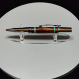 Desert Ironwood & Turquoise Inlay Twist Ballpoint Pen, Gunmetal & Chrome