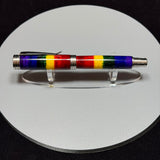 Rainbow Wood Rollerball Pen, Stainless Steel