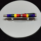 Rainbow Wood Rollerball Pen, Stainless Steel
