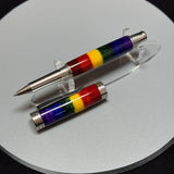 Rainbow Wood Rollerball Pen, Stainless Steel