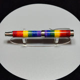Rainbow Wood Fountain Pen, Stainless Steel