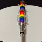 Rainbow Wood Fountain Pen, Stainless Steel