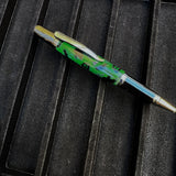 Black Ti & Rhoidium / Green & Purple Halloween Sirocco / Ballpoint Pen - WrYT365