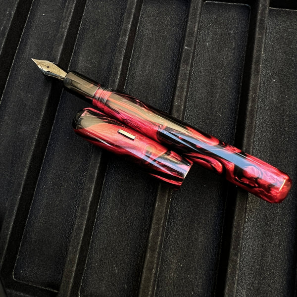 Black / Black & Red / Bespoke Fountain Pen - WrYT365