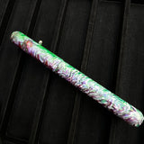 Two Tone / Green Red Purple White / Bespoke Fountain Pen - WrYT365