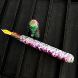 Two Tone / Green Red Purple White / Bespoke Fountain Pen - WrYT365