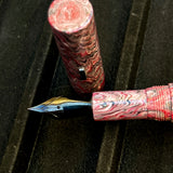 Black / Black Gray Red White / Bespoke Fountain Pen - WrYT365