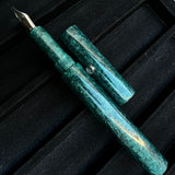 Steel / Emerald Green Diamond / Bespoke Fountain Pen - WrYT365