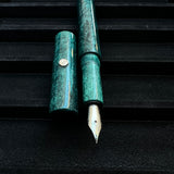 Steel / Emerald Green Diamond / Bespoke Fountain Pen - WrYT365