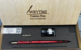 Red & Grey Stripe / Straight / Calligraphy Pen in Custom Box - WrYT365
