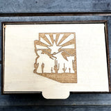 Stainless Steel / Blue Cholla Cactus Twist / Ballpoint Pen - WrYT365