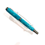 Black Ti & Rhodium / Turquoise Snake Jr. George / Rollerball Pen - WrYT365