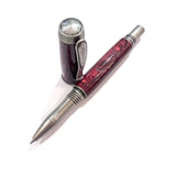 Antique Silver / Red and Gray Jr. George / Rollerball Pen - WrYT365