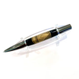 Black Ti & Rhodium / Black 5 Year AA Coin Ares / Ballpoint Pen - WrYT365