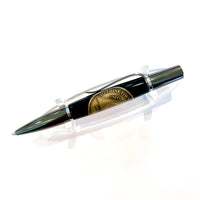Black Ti & Rhodium / Black 5 Year AA Coin Ares / Ballpoint Pen - WrYT365