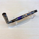 Gunmetal / Deep Purple Magnetic Hex / Rollerball Pen - WrYT365