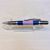 Black Ti & Chrome / Transgender Pride Swirl Blue Diamond Sirocco Twist / Ballpoint Pen