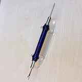 Chrome / Orion Nebula Diamond Resin / Sewing Seam Ripper with Stiletto - WrYT365